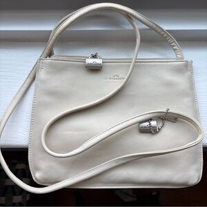 La Bagagerie Cream Crossbody Bag made in France. Vintage! Excellent condition.